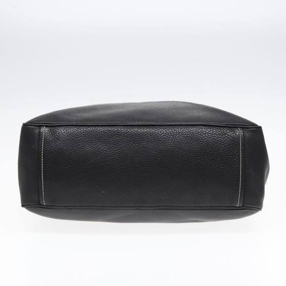 PRADA Tote Bag Leather Black Silver Auth bs16964 - Picture 5 of 16